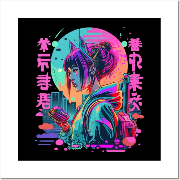 Neon Asian Wall Art by Jason's Finery